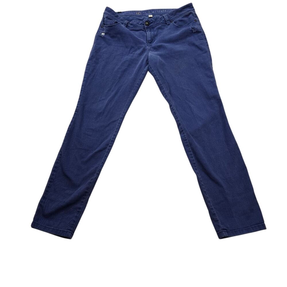 Y2K Distressed Straight Leg Jeans Size 12 Grunge Indie Blue Denim Lowkey Alt - Picture 4 of 13